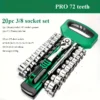 0b8d9db1-235b-40ac-9c40-90497df44f0f 72-Tooth Drive Ratchet Socket Wrench Set